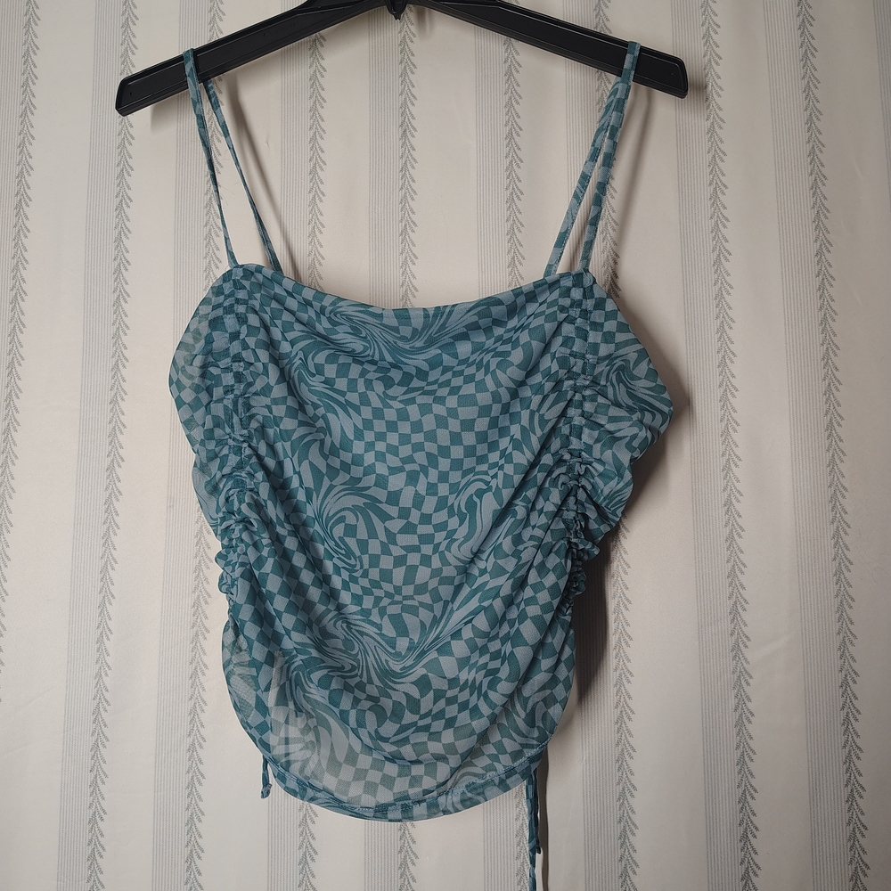 SO Teal Checkered Camisole